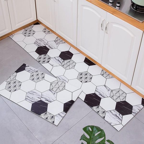 household kitchen mat oil-proof waterproof easy to clean carpet hallway doormat bathroom hexagon leather mats carpets
household kitchen mat oil-proof waterproof easy to clean carpet hallway doormat bathroom hexagon leather mats carpets