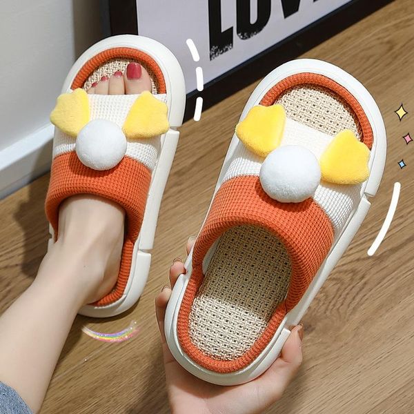 slippers cartoon linen female home four seasons indoor thick bottom couples anti-skid lovely cotton, Black
slippers cartoon linen female home four seasons indoor thick bottom couples anti-skid lovely cotton, Black