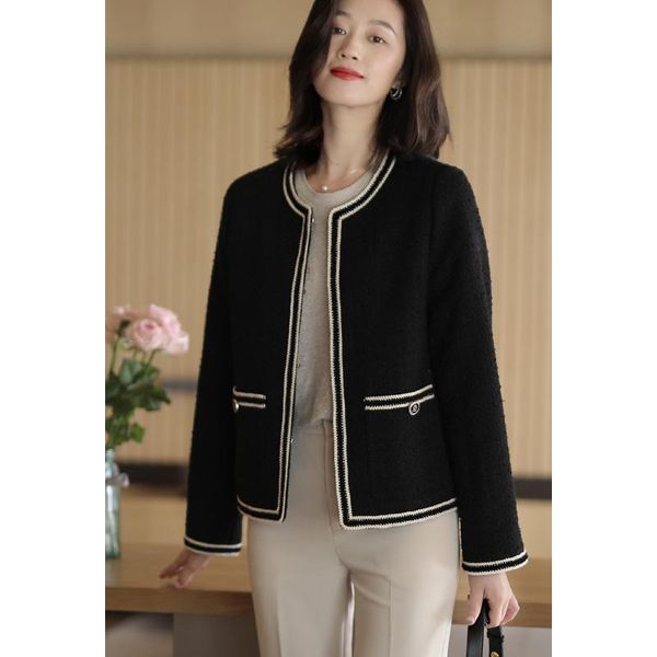 women's wool & blends black small fragrant short jacket women 2021 spring and autumn ladies fan high-end blouse
women's wool & blends black small fragrant short jacket women 2021 spring and autumn ladies fan high-end blouse