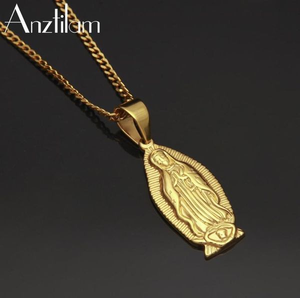 pendant necklaces gold color religious virgin mary stainless steel catholic & goth pendants guban chain jewelry, Silver
pendant necklaces gold color religious virgin mary stainless steel catholic & goth pendants guban chain jewelry, Silver