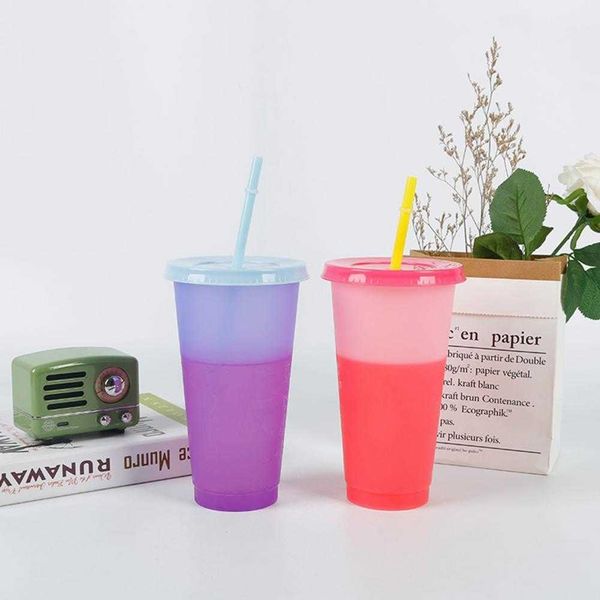 color changing thermosensitive plastic cup, straw leak proof cup with cover, outdoor household fruit juice coffee cup, 720ml
color changing thermosensitive plastic cup, straw leak proof cup with cover, outdoor household fruit juice coffee cup, 720ml