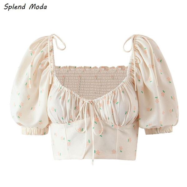 women's blouses & shirts splend moda sweet floral shirt women 2021 french vintage square collar puff sleeve lace-up folds elastic slim-, White
women's blouses & shirts splend moda sweet floral shirt women 2021 french vintage square collar puff sleeve lace-up folds elastic slim-, White