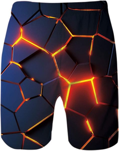 men's shorts swimming trunks quick-drying 3d printed beach with pockets, fashionable and versatile cool mesh lining swimsuit, White;black
men's shorts swimming trunks quick-drying 3d printed beach with pockets, fashionable and versatile cool mesh lining swimsuit, White;black
