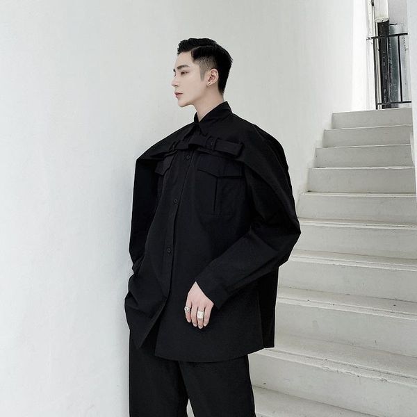 yohji dark men casual shirts two ways wear brand design male owen japan korean style clothes streetwear chemise homme men's, White;black
yohji dark men casual shirts two ways wear brand design male owen japan korean style clothes streetwear chemise homme men's, White;black