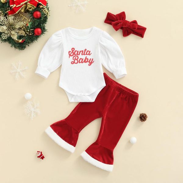 clothing sets 2021 born baby girl christmas clothes set letter print jumpsuit flared trousers headband xmas outfit, White
clothing sets 2021 born baby girl christmas clothes set letter print jumpsuit flared trousers headband xmas outfit, White