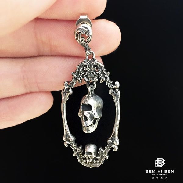 hoop & huggie bem hi ben men's women's earrings classic skull 925 sterling silver original design hand made biker punk dark, Golden;silver
hoop & huggie bem hi ben men's women's earrings classic skull 925 sterling silver original design hand made biker punk dark, Golden;silver