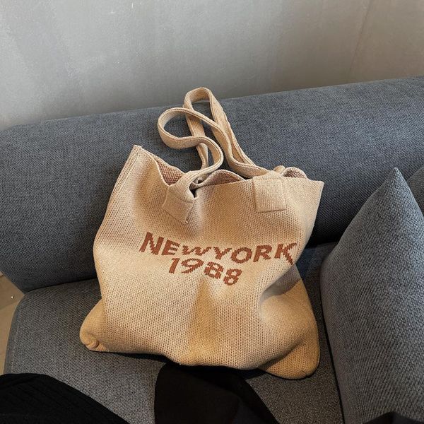 evening bags knitted shoulder shopping bag for women fashion vintage letter girls tote shopper large capacity casual female handbag
evening bags knitted shoulder shopping bag for women fashion vintage letter girls tote shopper large capacity casual female handbag