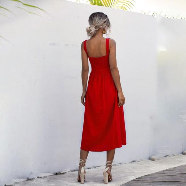 casual dresses women long dress summer backless white black ruched slip midi sundresses 2021 ladies strap clothes for, Black;gray
casual dresses women long dress summer backless white black ruched slip midi sundresses 2021 ladies strap clothes for, Black;gray