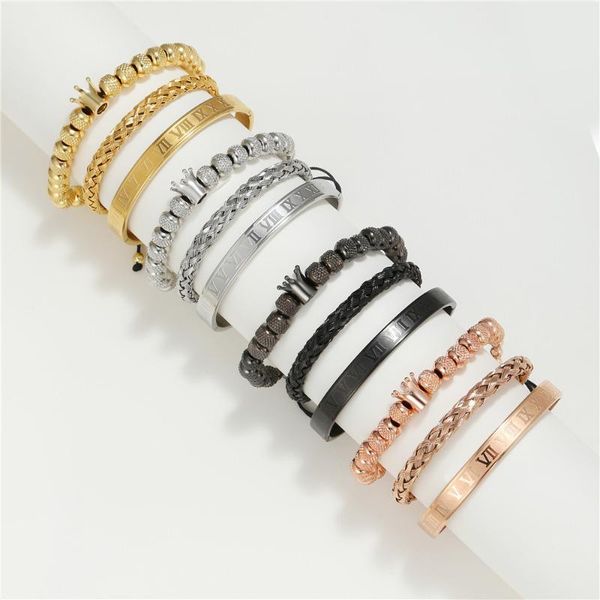 bangle 3pcs/sets roman royal charm men bracelets sets stainless steel open cuff bangles couple handmade braiding bracelet jewelry gift, Black
bangle 3pcs/sets roman royal charm men bracelets sets stainless steel open cuff bangles couple handmade braiding bracelet jewelry gift, Black