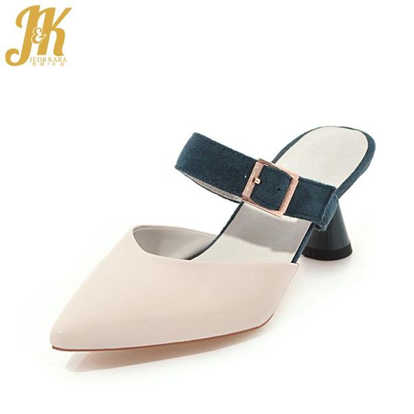 slippers jk summer high heels women stitching buckle pointed toe strange style slides footwear fashion mules shoes, Black
slippers jk summer high heels women stitching buckle pointed toe strange style slides footwear fashion mules shoes, Black