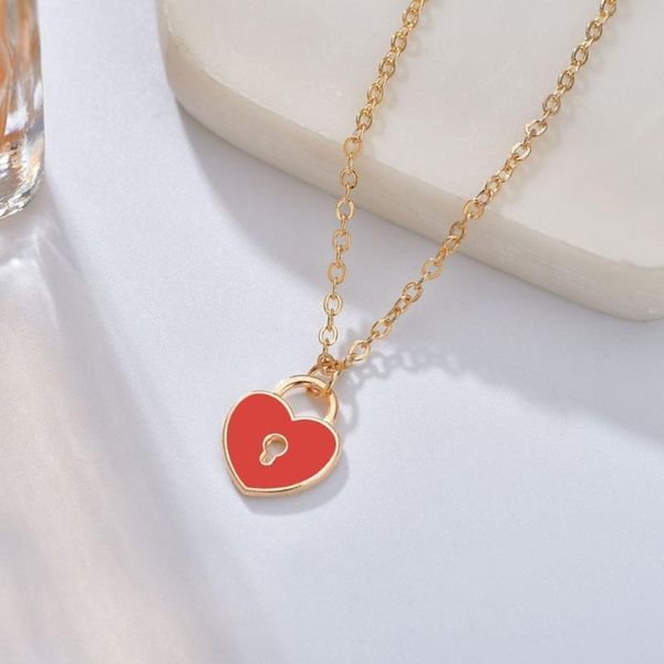 pendant necklaces women korean style heart lock design female handmade beautiful wedding jewelry gifts, Silver
pendant necklaces women korean style heart lock design female handmade beautiful wedding jewelry gifts, Silver
