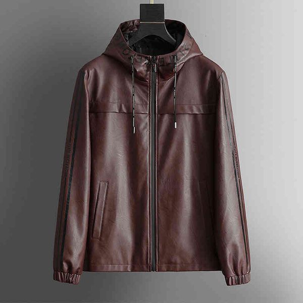2019 warm outwear slim men's autumn casual fashion patchwork hoodie imitation leather jacket coat z88, Black;brown
2019 warm outwear slim men's autumn casual fashion patchwork hoodie imitation leather jacket coat z88, Black;brown