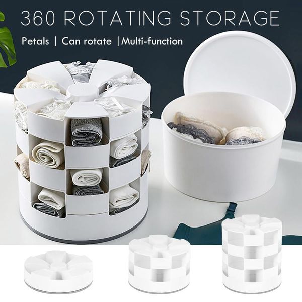 hooks & rails 360-degree rotating compartment storage box creative deskunderwear organizador multifunction
hooks & rails 360-degree rotating compartment storage box creative deskunderwear organizador multifunction