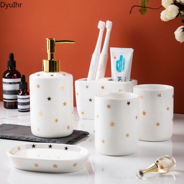 bathroom wash set light luxury couple home creative toothbrush five-piece simple ceramic toothbrushing cup accessories bath accessory
bathroom wash set light luxury couple home creative toothbrush five-piece simple ceramic toothbrushing cup accessories bath accessory
