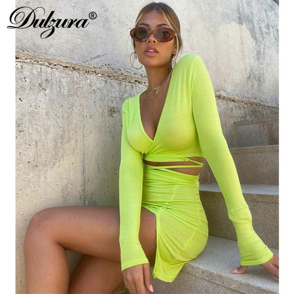 neon women two piece set crop bandage lace up cross t shrit long sleeve mini skirt slit bodycon streetwear club, Black;white
neon women two piece set crop bandage lace up cross t shrit long sleeve mini skirt slit bodycon streetwear club, Black;white