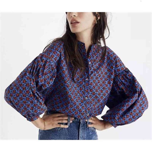shirt literature and art lantern french retro printing loose exquisite cotton short sleeve stand collar women t37f, White 
shirt literature and art lantern french retro printing loose exquisite cotton short sleeve stand collar women t37f, White