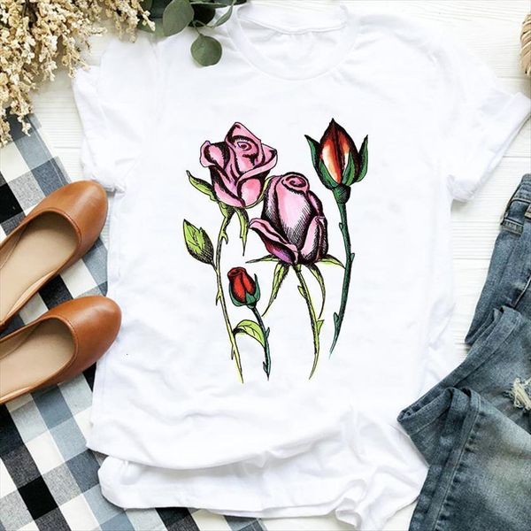 cartoon flower floral summer women t shirts autumn cute print clothes graphic female tee womens, White
cartoon flower floral summer women t shirts autumn cute print clothes graphic female tee womens, White