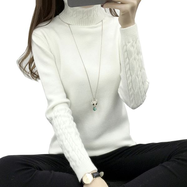 dhl delivers in four days new autumn and winter korean edition turtleneck bottom sweater women thickening warm slim twist pullover, White;black
dhl delivers in four days new autumn and winter korean edition turtleneck bottom sweater women thickening warm slim twist pullover, White;black