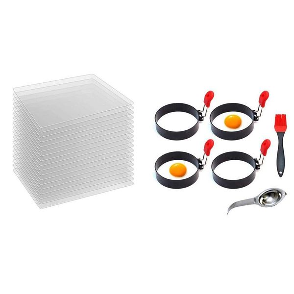 mats & pads 18 pieces clear plastic placemats table with nonstick egg rings for frying or shaping eggs
mats & pads 18 pieces clear plastic placemats table with nonstick egg rings for frying or shaping eggs