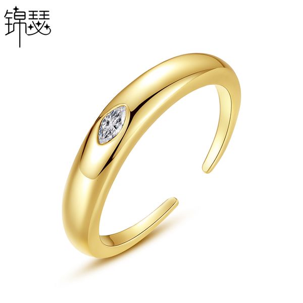 925 sterling silverboutique zirconium diamond ring yitong fashion korean version simple gold opening lady's tail cold wind design, Golden;silver
925 sterling silverboutique zirconium diamond ring yitong fashion korean version simple gold opening lady's tail cold wind design, Golden;silver