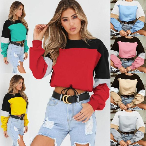 women's hoodies & sweatshirts wholesale- european and american women's seven color stitching round neck strap sweater sweats hh5e, Black
women's hoodies & sweatshirts wholesale- european and american women's seven color stitching round neck strap sweater sweats hh5e, Black