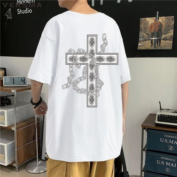 men's t-shirts versma hip hop streetwear oversized gothic t-shirt men women summer korean vintage cross print couple tee shirt drop, White;black
men's t-shirts versma hip hop streetwear oversized gothic t-shirt men women summer korean vintage cross print couple tee shirt drop, White;black