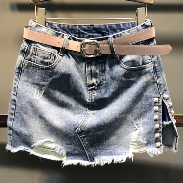 denim spring auutmn fashion women skirts high waist mini irregular split rivets jeans a line plus size 2xl, Black
denim spring auutmn fashion women skirts high waist mini irregular split rivets jeans a line plus size 2xl, Black