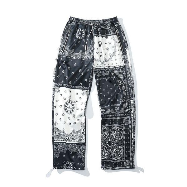 men's pants 2021 hip hop men sweatpants retro streetstyle wide leg bandana paisley pattern harajuku fashion straight joggers, Black
men's pants 2021 hip hop men sweatpants retro streetstyle wide leg bandana paisley pattern harajuku fashion straight joggers, Black