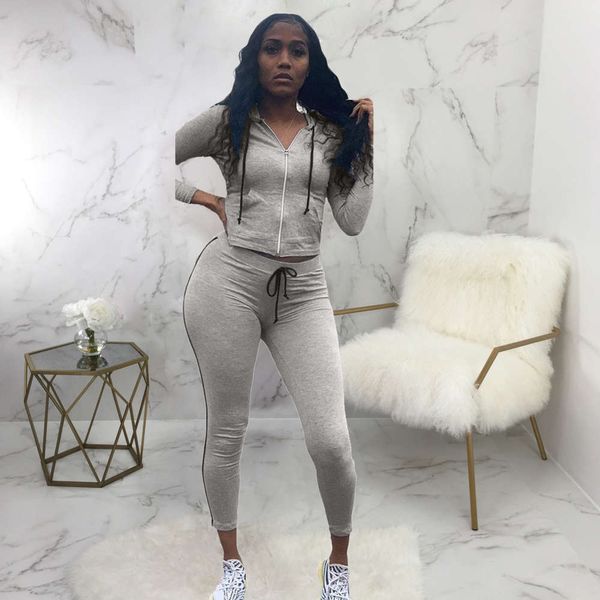 women's wear sweater fabric hooded sports suit, White
women's wear sweater fabric hooded sports suit, White