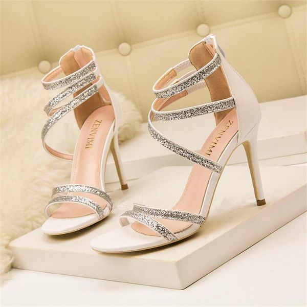 dress shoes fashion 2021 women sandals bling high heels summer leather classics black white open toe zip cover heel woman party
dress shoes fashion 2021 women sandals bling high heels summer leather classics black white open toe zip cover heel woman party