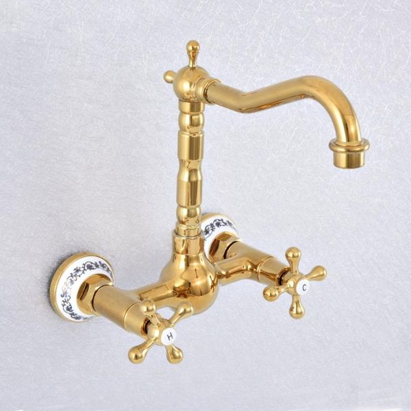 bathroom sink faucets luxury gold brass kitchen faucet mixer tap swivel spout wall mounted dual cross handles tsf620
bathroom sink faucets luxury gold brass kitchen faucet mixer tap swivel spout wall mounted dual cross handles tsf620