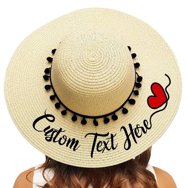 custom embroidery text logo your name women st hat sun hats black pompon large brim beach hat bridal party giftsg, Blue;gray
custom embroidery text logo your name women st hat sun hats black pompon large brim beach hat bridal party giftsg, Blue;gray