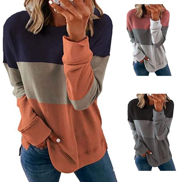 women's hoodies & sweatshirts stripe patchwork long sleeve women sweatshirt autumn cotton oversized female pullover casual korean style, Black
women's hoodies & sweatshirts stripe patchwork long sleeve women sweatshirt autumn cotton oversized female pullover casual korean style, Black