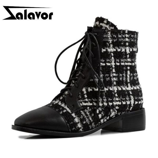 boots zalavor women ankle low heels zipper cross strap winter shoes woman square toe botas size 31-43, Black
boots zalavor women ankle low heels zipper cross strap winter shoes woman square toe botas size 31-43, Black