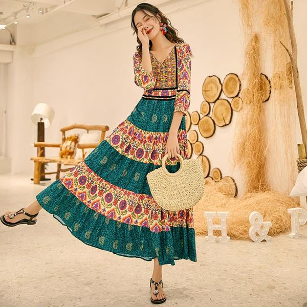 casual dresses floral print embroidery long bohemian dress 2021 summer trend women maxi boho loose clothes elegant holiday beach outwear, Black;gray
casual dresses floral print embroidery long bohemian dress 2021 summer trend women maxi boho loose clothes elegant holiday beach outwear, Black;gray