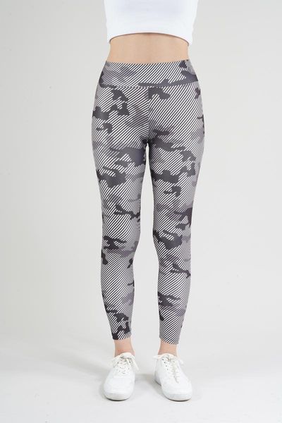 women's leggings manga camouflage pattern diving fabric, Black 
women's leggings manga camouflage pattern diving fabric, Black