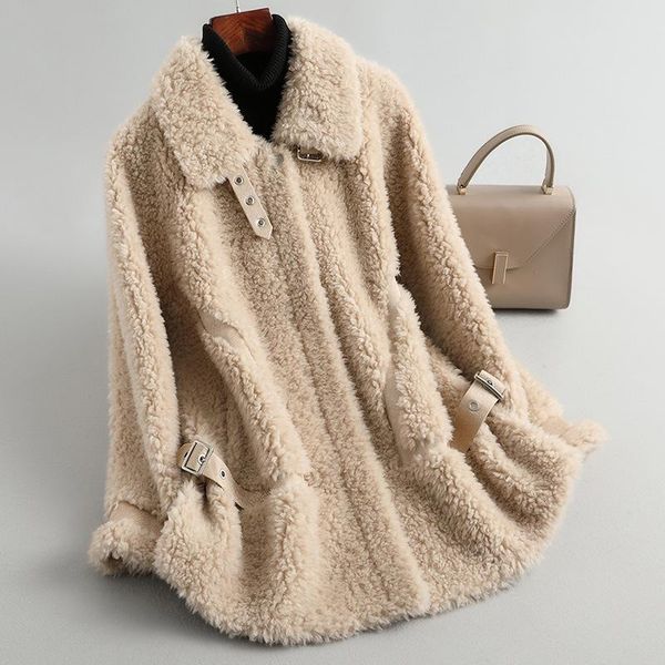 women's fur & faux locomotive lamb wool sheep shearing coat female office lady solid one jacket winter multi color medium loose warm ou, Black
women's fur & faux locomotive lamb wool sheep shearing coat female office lady solid one jacket winter multi color medium loose warm ou, Black