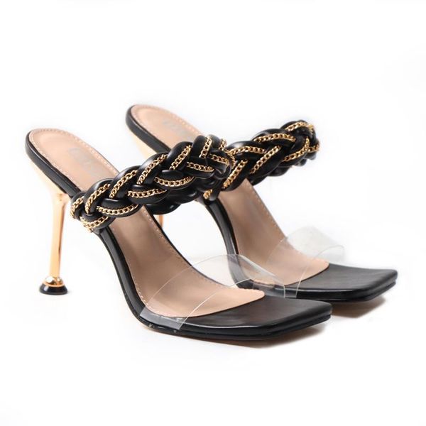sandals km-roya 2021 weave women summer stiletto high heels sandal shoes chain designer party dress pump size 41, Black
sandals km-roya 2021 weave women summer stiletto high heels sandal shoes chain designer party dress pump size 41, Black