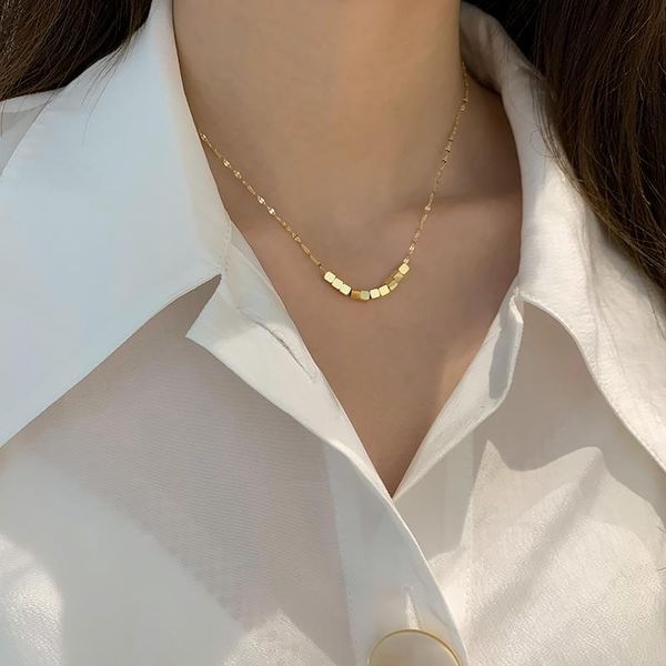 chains light luxury niche design square necklace 2021 women's summer simple non fading titanium steel chain women, Silver
chains light luxury niche design square necklace 2021 women's summer simple non fading titanium steel chain women, Silver