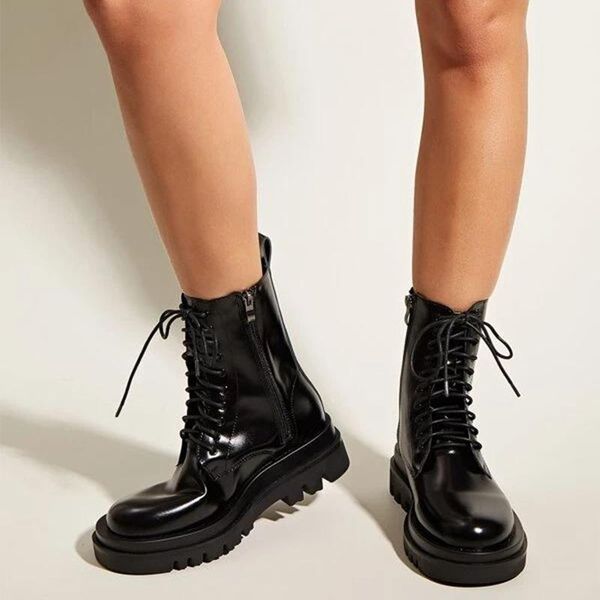 boots women 2021 ankle platform booties casual female autumn shoes for winter waterproof genuine leather heels high quality, Black
boots women 2021 ankle platform booties casual female autumn shoes for winter waterproof genuine leather heels high quality, Black