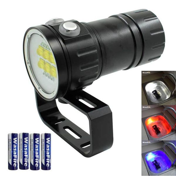 xm-l2 led diving underwater pography video torch white red blue light waterproof dive flashlights + 18650 battery torches
xm-l2 led diving underwater pography video torch white red blue light waterproof dive flashlights + 18650 battery torches