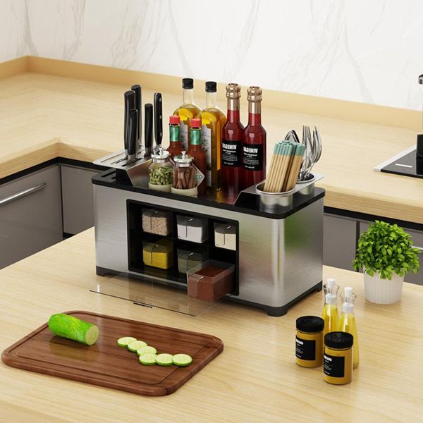 kitchen seasoning rack multi-functional table flavoring tank storage box knife chopsticks bottles & jars
kitchen seasoning rack multi-functional table flavoring tank storage box knife chopsticks bottles & jars