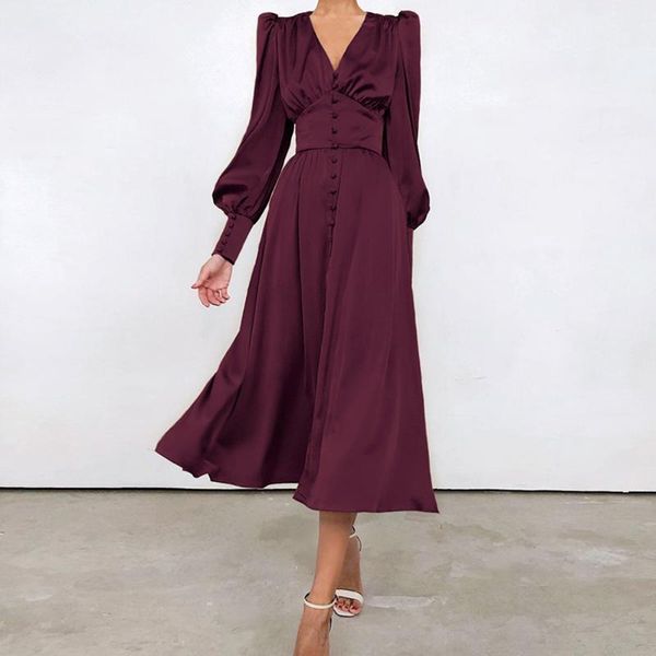 ethnic clothing dresses for women 2021 long sleeve satin dress european american casual robe, Red
ethnic clothing dresses for women 2021 long sleeve satin dress european american casual robe, Red