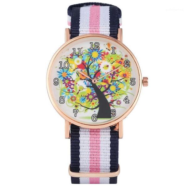 wristwatches women's watch mixed color nylon strap wristwatch for lady tree pattern quartz white dial arabic, Slivery;brown
wristwatches women's watch mixed color nylon strap wristwatch for lady tree pattern quartz white dial arabic, Slivery;brown