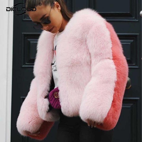 exclusive womens sweet pink contrast color faux fur coats luxury design trendy winter jacket coat women warm outerwears t191209, Black
exclusive womens sweet pink contrast color faux fur coats luxury design trendy winter jacket coat women warm outerwears t191209, Black