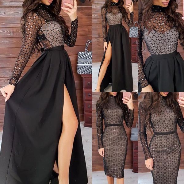 casual dresses 2021 women's black female bandage sheer bodycon long sleeve evening party cocktail club midi dress, Black;gray
casual dresses 2021 women's black female bandage sheer bodycon long sleeve evening party cocktail club midi dress, Black;gray