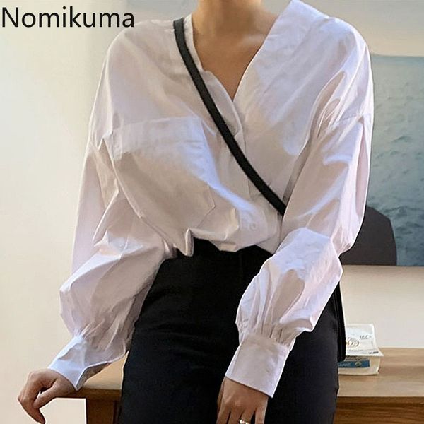 nomikuma elegant solid v-neck causal blouse shirt korean puff sleeve women spring new blusas mujer de moda 6f707 210427, White
nomikuma elegant solid v-neck causal blouse shirt korean puff sleeve women spring new blusas mujer de moda 6f707 210427, White