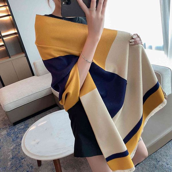 korean color matching plaid imitation cashmere scarf for women in and new warm thickened long towel fashion versatile shawl, Blue;gray
korean color matching plaid imitation cashmere scarf for women in and new warm thickened long towel fashion versatile shawl, Blue;gray