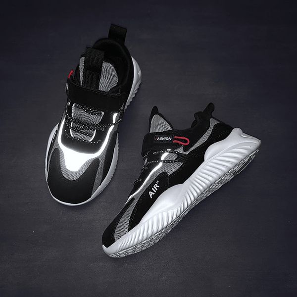 refletive kids shoes black gray size to 13 for big little kid sneaker 15 years old boys shoe, Black;red
refletive kids shoes black gray size to 13 for big little kid sneaker 15 years old boys shoe, Black;red
