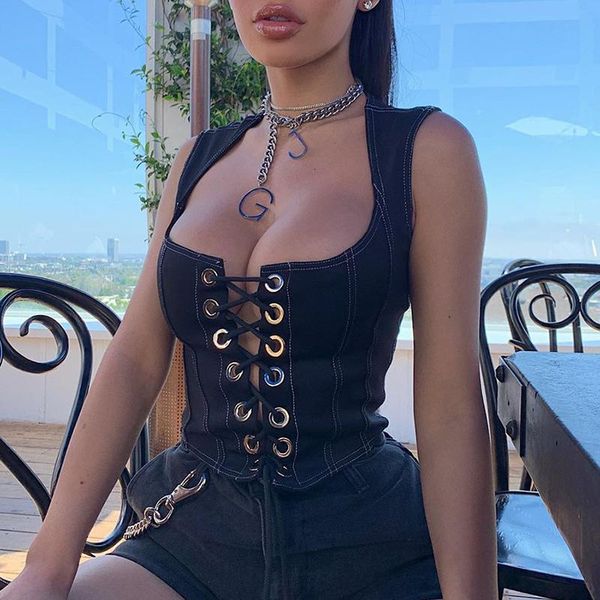 women's tanks & camis denim tank crop bow bandage women fashion slim laceup skinny hollow out solid vacation streetwear cowboy, White
women's tanks & camis denim tank crop bow bandage women fashion slim laceup skinny hollow out solid vacation streetwear cowboy, White